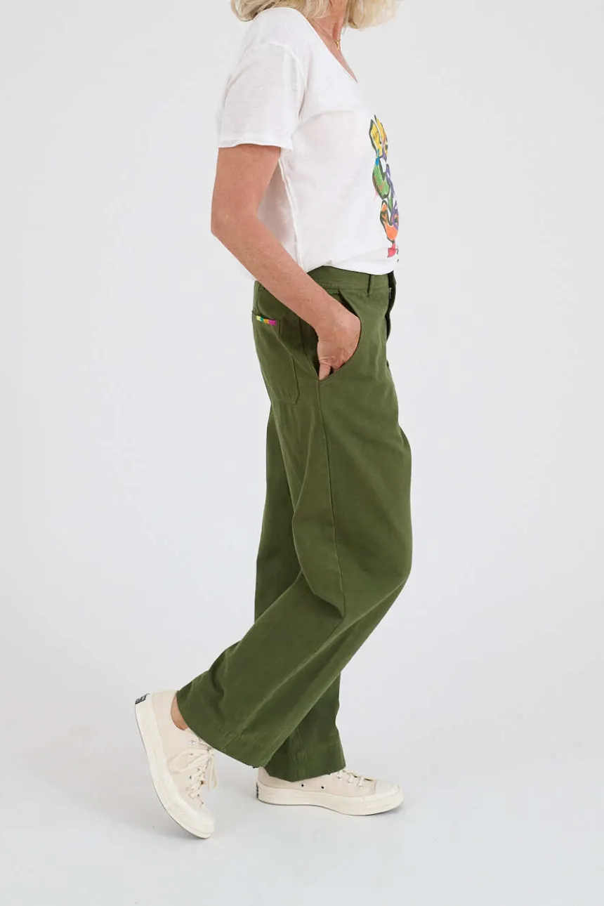 AXEL TWILL Cotton Women's Trousers | Story Topic