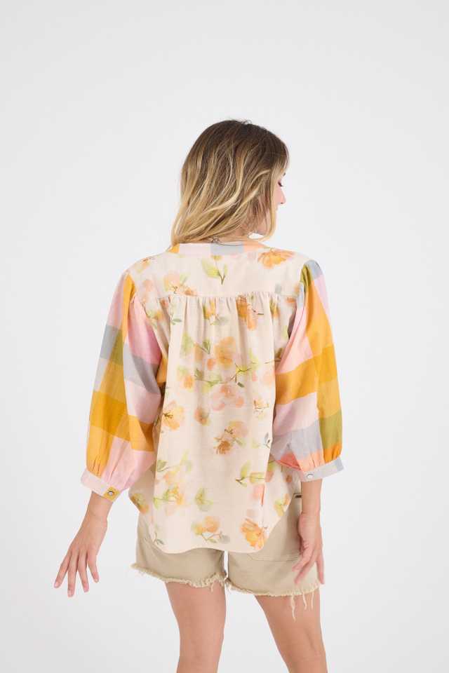 COCO JOAN Women's Slub Cotton Blouses | Story Topic
