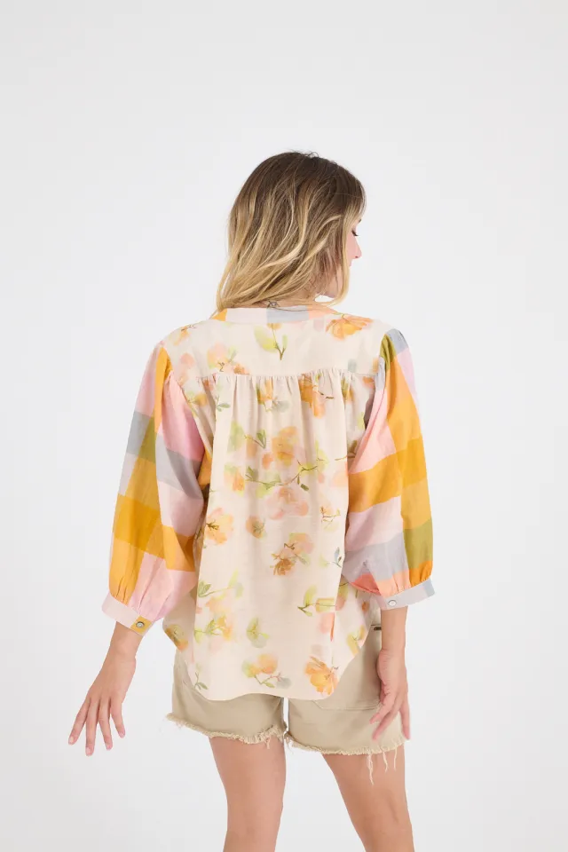 COCO JOAN Women's Slub Cotton Blouses | Story Topic