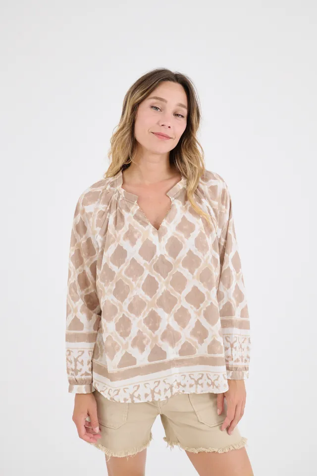 IRIS TIFFANY Cotton Blouses for Women | Story Topic