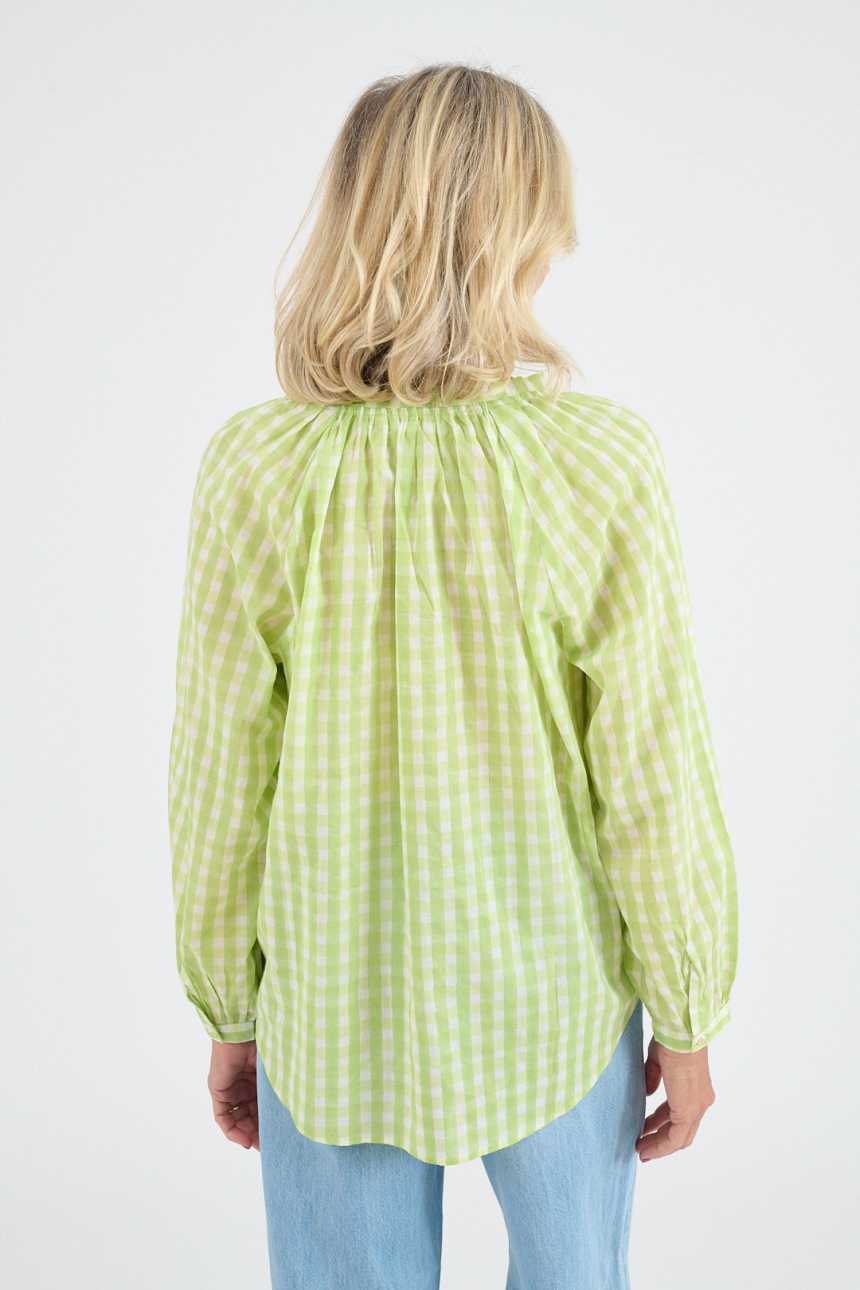 IRIS VICHY Cotton Blouses for Women | Story Topic
