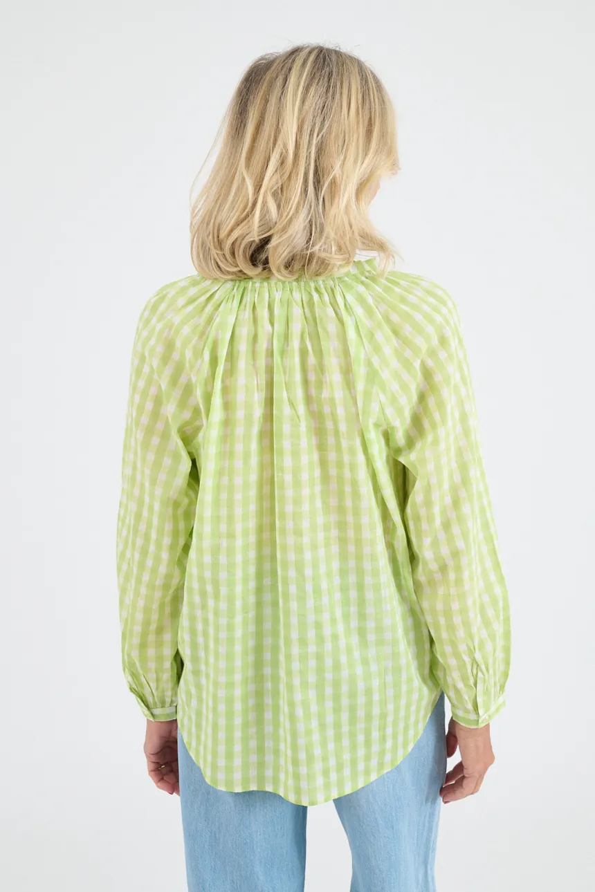 IRIS VICHY Cotton Blouses for Women | Story Topic