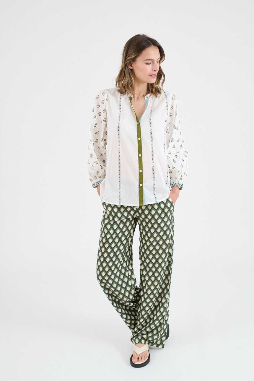 LUCIE FLOWERS Cotton Blouses for Women | Story Topic