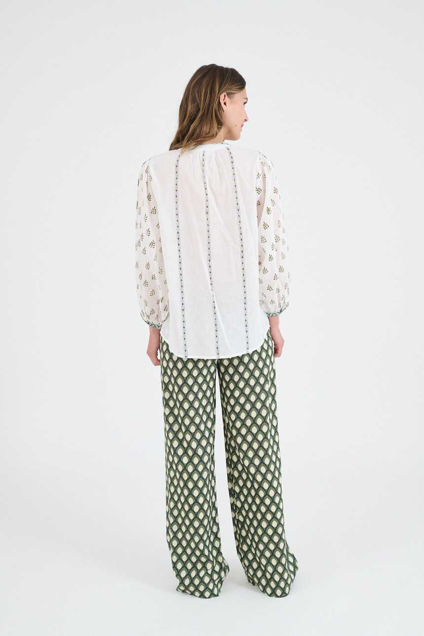 LUCIE FLOWERS Cotton Blouses for Women | Story Topic
