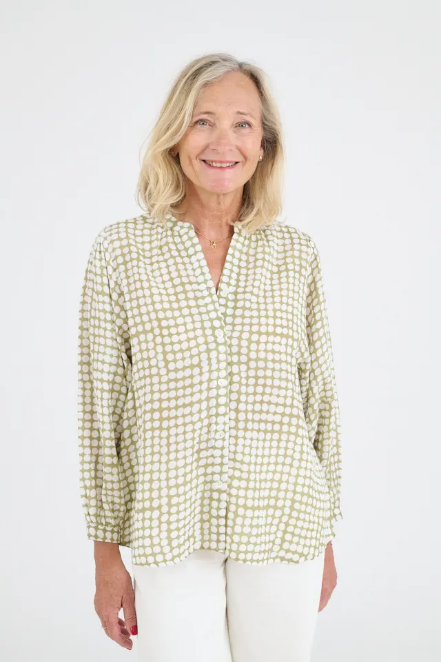 LUCIE POLKA DOT Cotton Blouses for Women | Story Topic