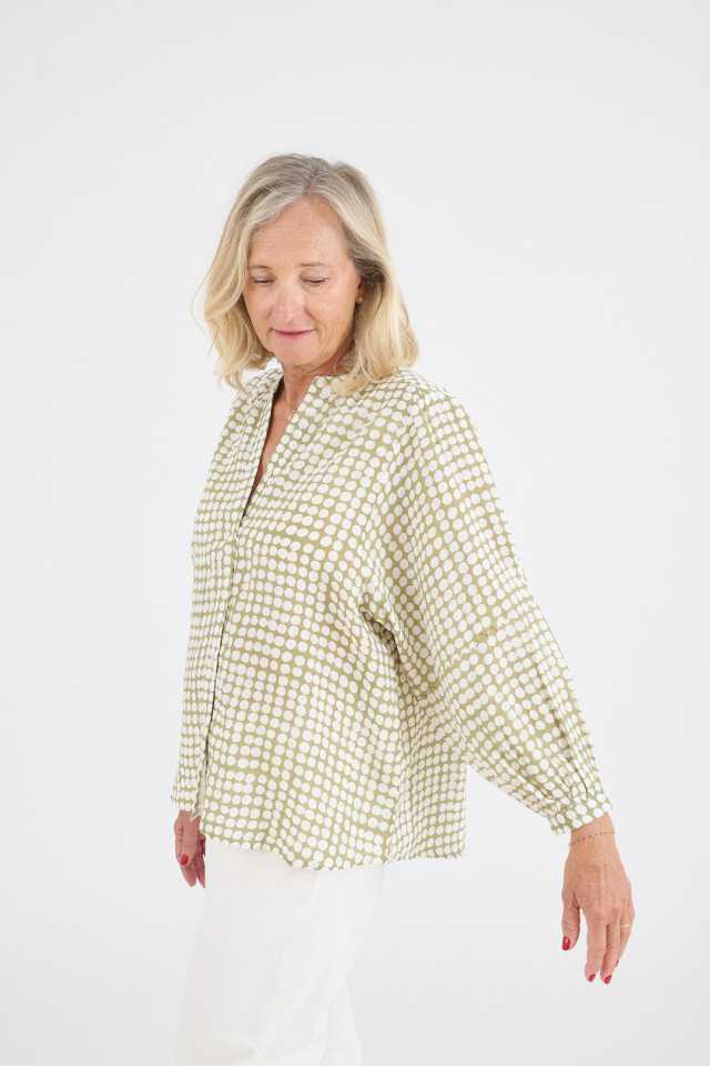 LUCIE POLKA DOT Cotton Blouses for Women | Story Topic