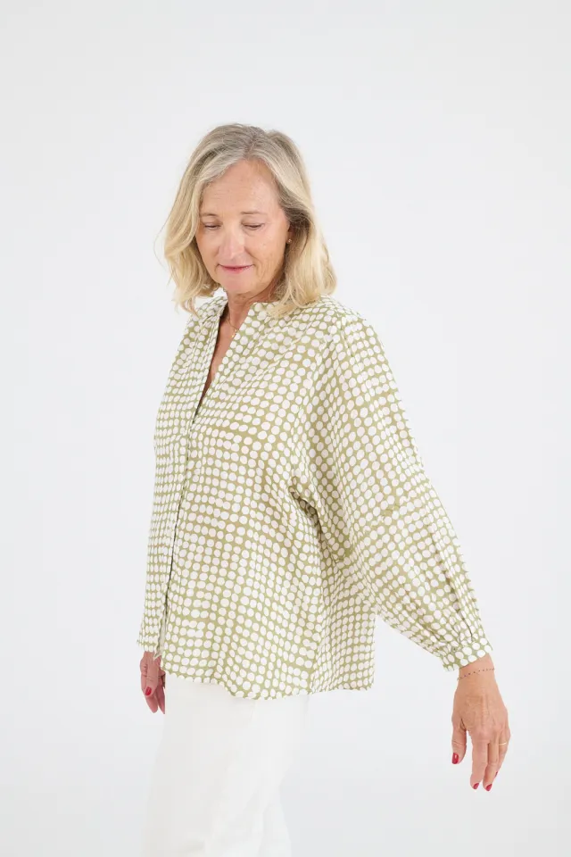 LUCIE POLKA DOT Cotton Blouses for Women | Story Topic