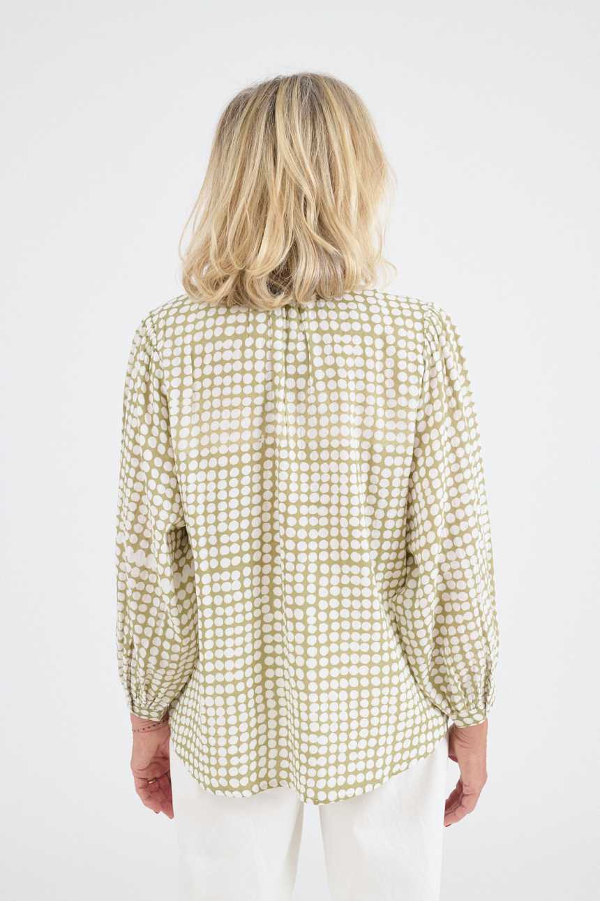 LUCIE POLKA DOT Cotton Blouses for Women | Story Topic