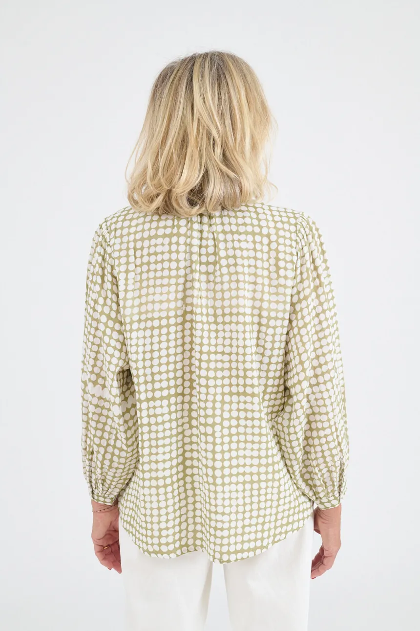 LUCIE POLKA DOT Cotton Blouses for Women | Story Topic