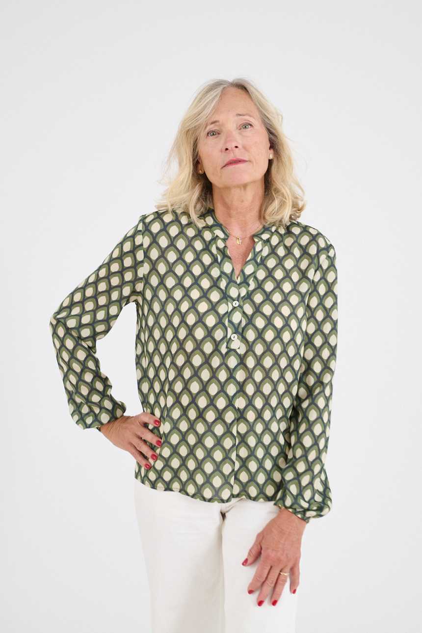 OLIVIA GEO Modal Blouses for Women | Story Topic 