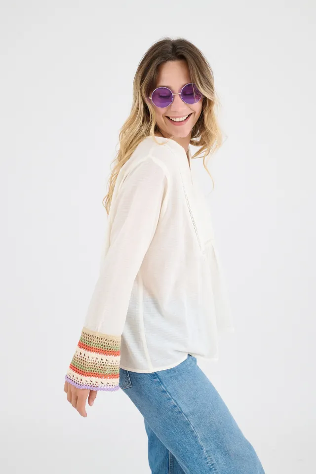 SUMY CROCHET Cotton Blouses for Women | Story Topic 