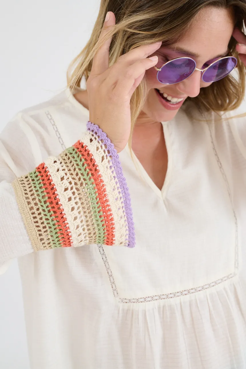 SUMY CROCHET Cotton Blouses for Women | Story Topic 