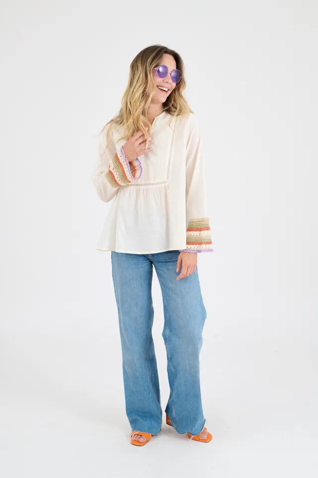 SUMY CROCHET Cotton Blouses for Women | Story Topic 