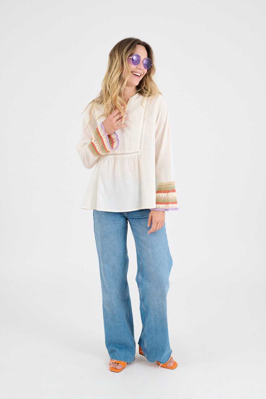SUMY CROCHET Cotton Blouses for Women | Story Topic 