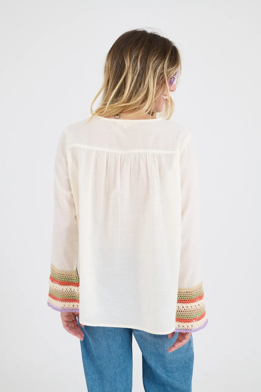 SUMY CROCHET Cotton Blouses for Women | Story Topic 
