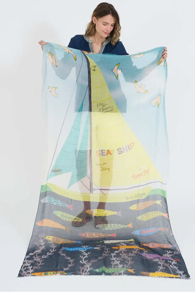 GERTRUD Scarves in Modal, Silk | Story Topic