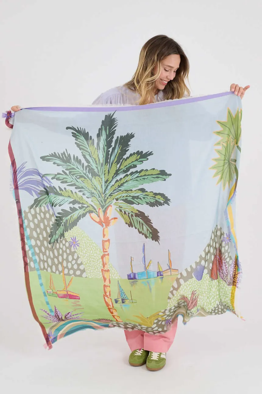 CALI MAX large squares in cotton, modal | Story Topic