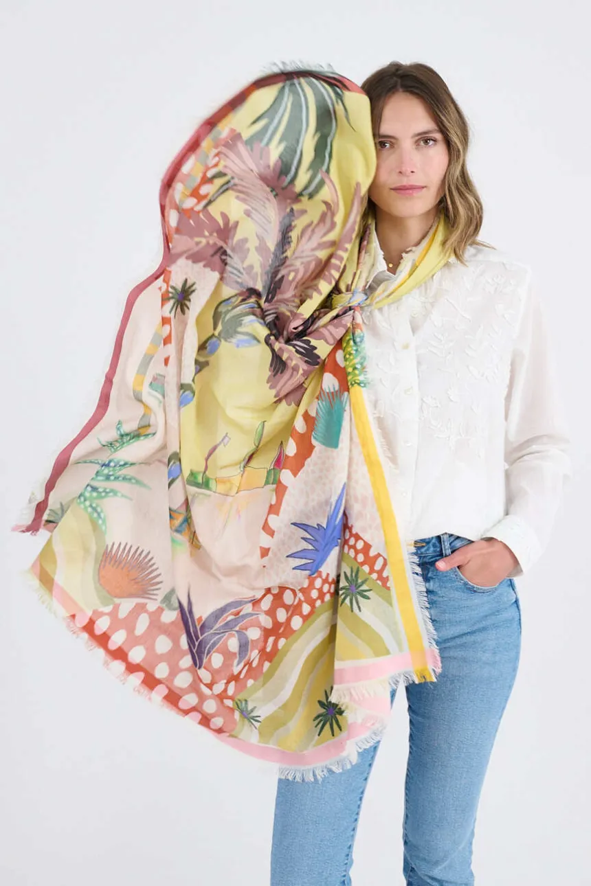 CALI MAX large squares in cotton, modal | Story Topic