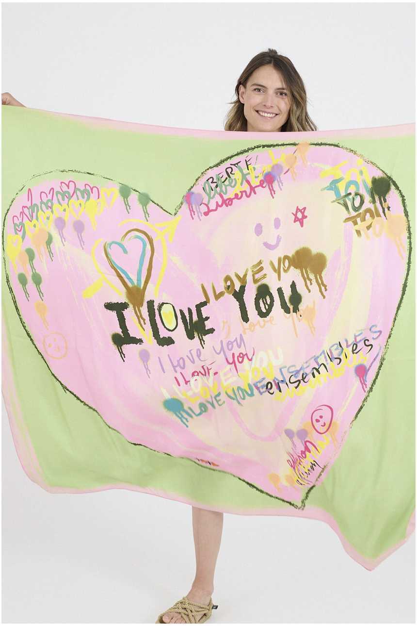 Large HEART BIG Silk Squares | Story Topic