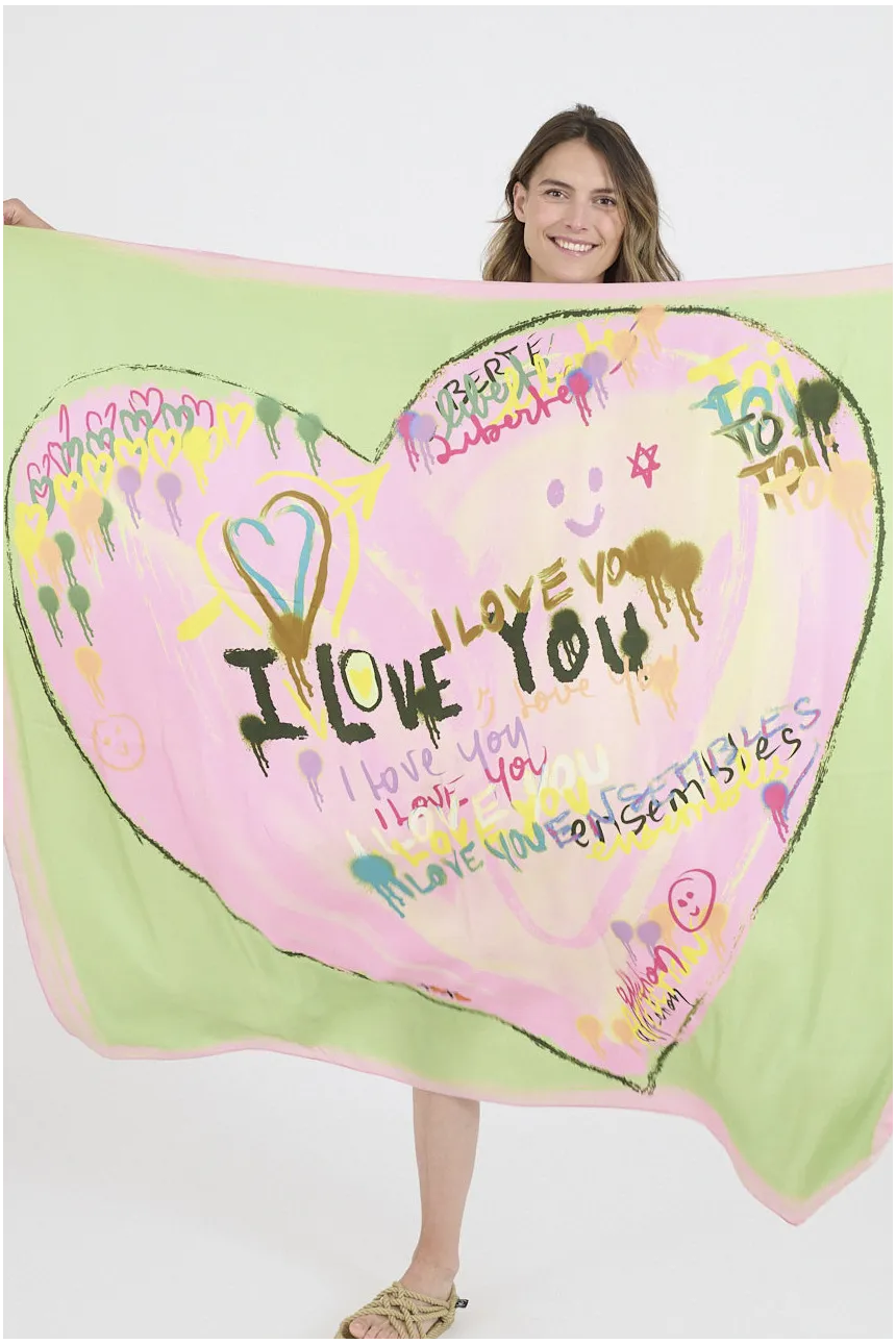 Large HEART BIG Silk Squares | Story Topic