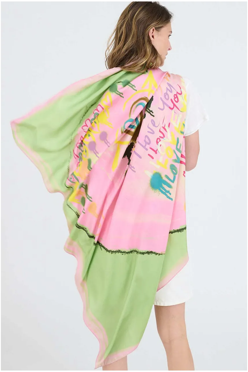 Large HEART BIG Silk Squares | Story Topic