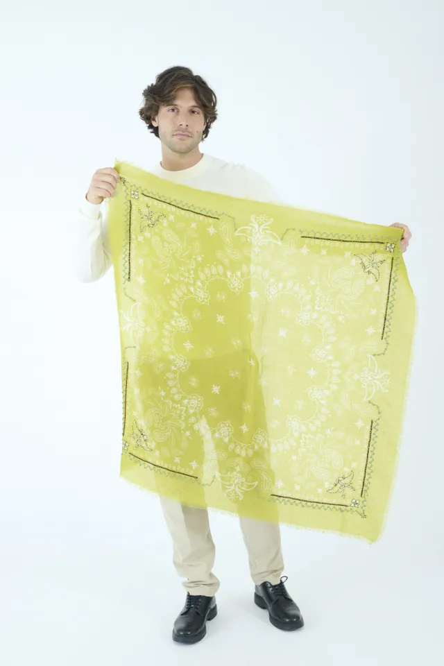 Small NELLY square in Wool, Cashmere for Woman| Storiatipic