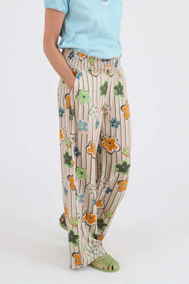 EMILE ANNE Viscose Trousers for Women | Story Topic