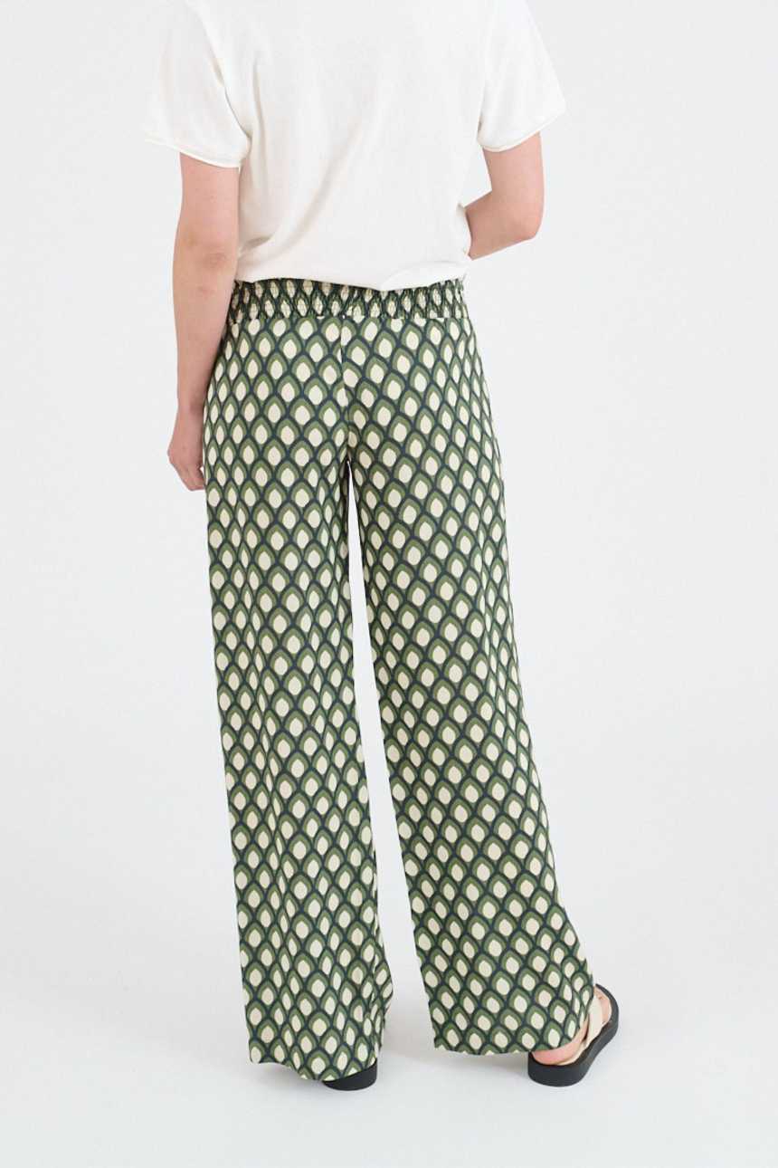 EMILE GEO Viscose Trousers for Women | Story Topic