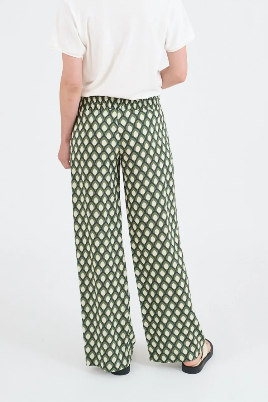 EMILE GEO Viscose Trousers for Women | Story Topic