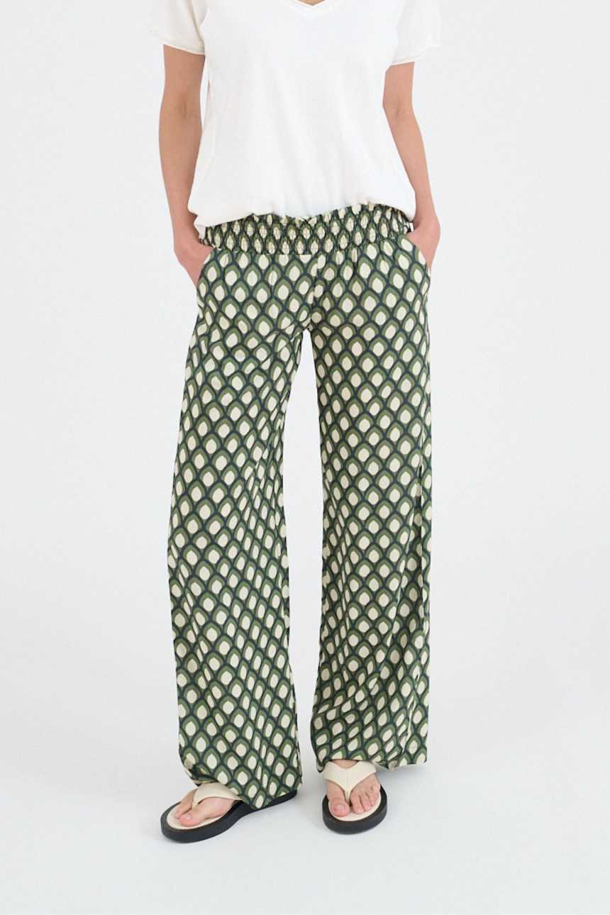 EMILE GEO Viscose Trousers for Women | Story Topic