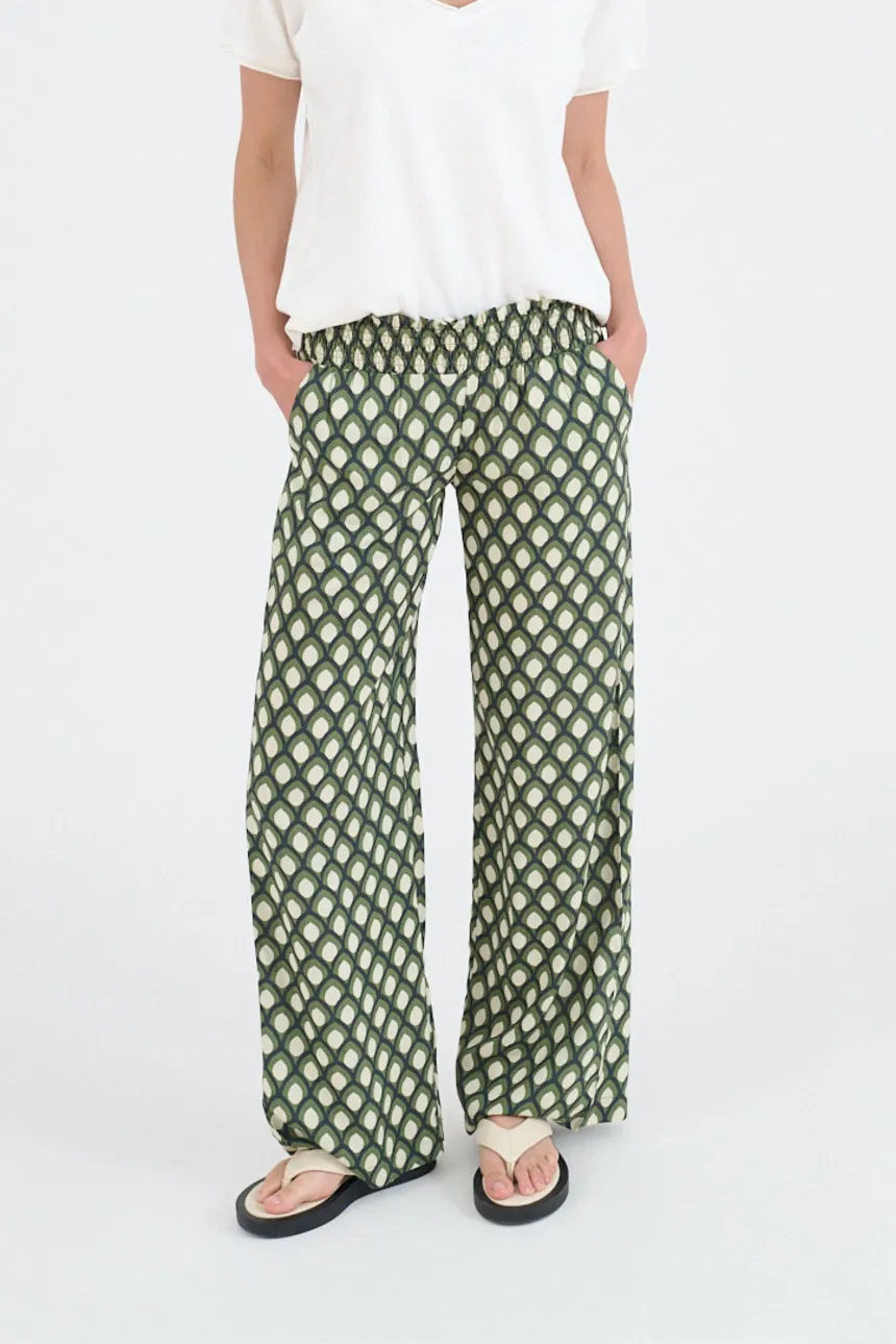 EMILE GEO Viscose Trousers for Women | Story Topic