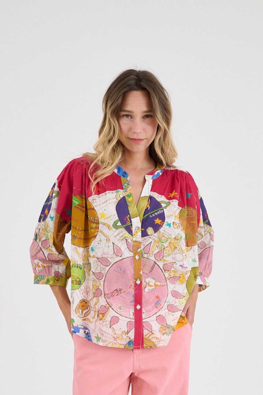 COCO LUNA Women's Cotton Blouses | Story Topic